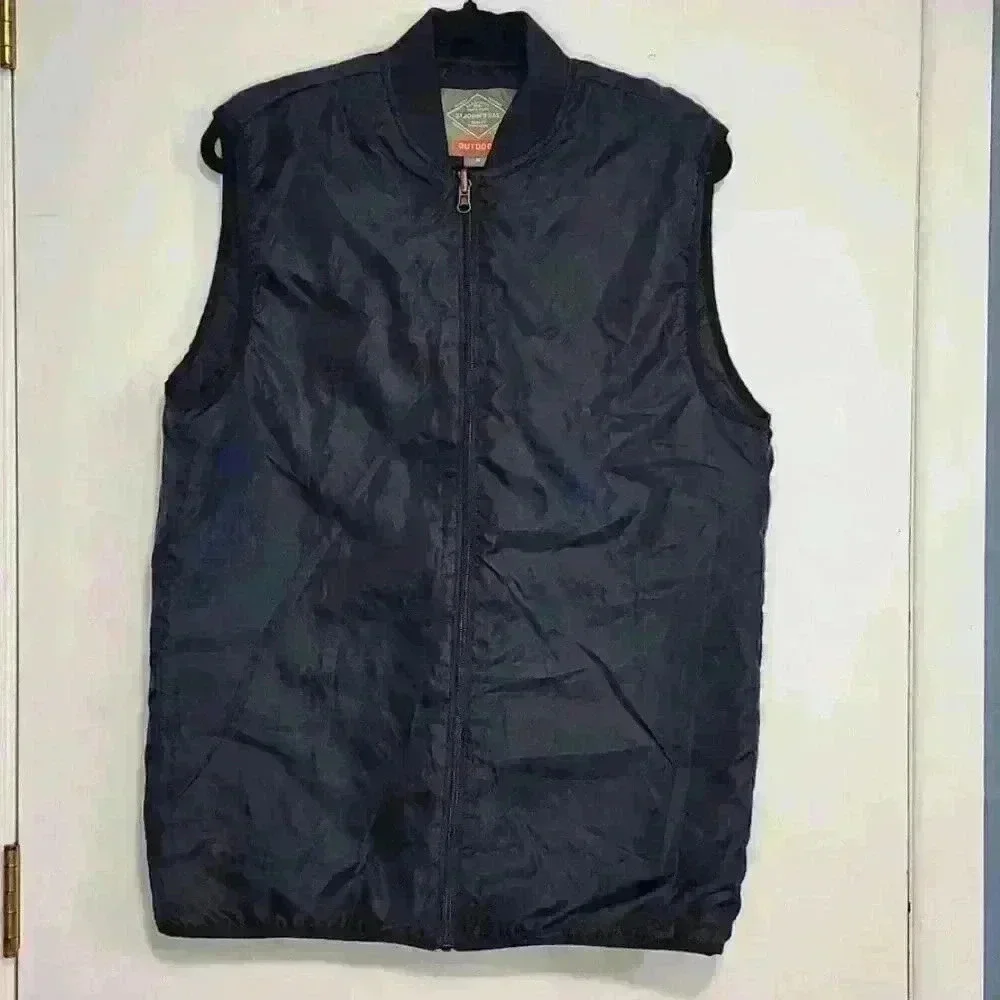 NWT St. John's Bay Outdoor Navy Blue Zip Up Vest Size M